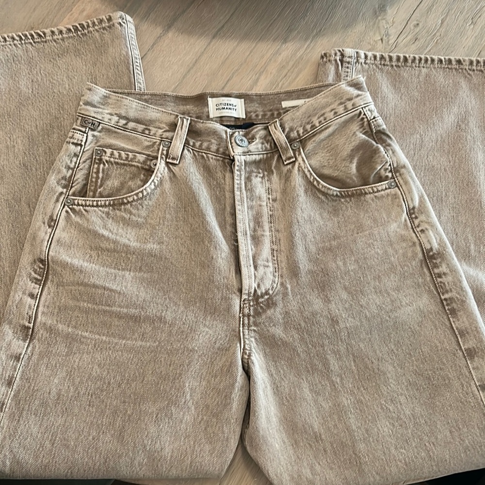 Citizens Gaucho High Rise Cropped Wide Leg jeans